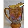 Image 2 : Vintage MARIGOLD Carnival Glass Pitcher and Divided Tray Set