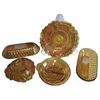 Image 1 : Vitage lot of Amber Carnival Glass Serving Dishes, Set of 5