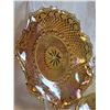 Image 4 : Vitage lot of Amber Carnival Glass Serving Dishes, Set of 5