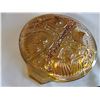 Image 8 : Vitage lot of Amber Carnival Glass Serving Dishes, Set of 5
