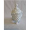 Image 6 : Fenton Milk Glass Hobnail Shoe Lidded Candy Dish