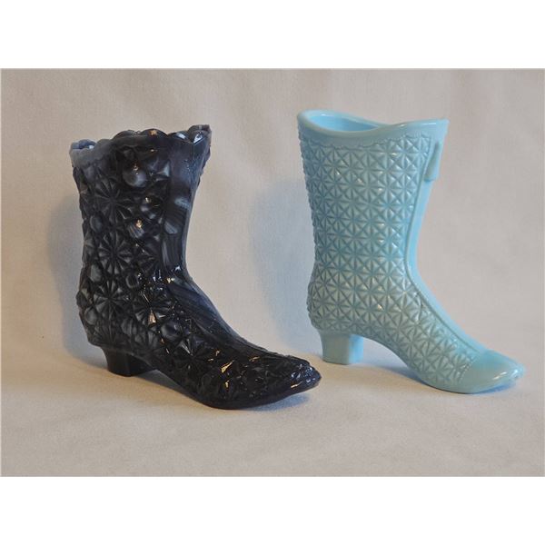 Fenton and Boyd Daisy and Button Glass Hairpin Boots
