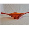 Image 3 : MMC Orange Art Glass Stretch Centerpiece Bowl and Blown Glass Bud Vase