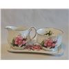 Image 4 : Royal Adderley Prairie Rose Bone China Creamer, Sugar, Tray Set