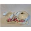 Image 5 : Royal Adderley Prairie Rose Bone China Creamer, Sugar, Tray Set