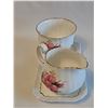 Image 6 : Royal Adderley Prairie Rose Bone China Creamer, Sugar, Tray Set