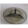 Image 6 : Chezch Black Glass Relish Tray and 3 Ceramic Skunk Figurines