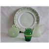 Image 1 : Tableware: Ideal Porcelain Plate & Frosted Glassware