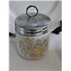 Image 6 : Decorative antique floral porcelain glassware set with sugar bowl and more