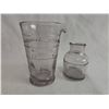 Image 1 : 1940s Purple Glass Canadian Kodak Co. Glass Measuring Cup and Small Inkwell Bottle