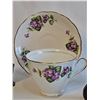 Image 3 : Purple lot!  Colclough Bone China Cup & Saucer, Silver Salt & Pepper, Purple Glass Items