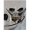 Image 2 : Mid-Century Glass Chip and Dip Bowl Set with Metal Clip