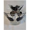 Image 3 : Mid-Century Glass Chip and Dip Bowl Set with Metal Clip