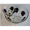 Image 5 : Mid-Century Glass Chip and Dip Bowl Set with Metal Clip