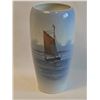 Image 1 : Royal Copenhagen Hand-Painted Porcelain Vase with Sailboat