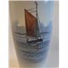 Image 2 : Royal Copenhagen Hand-Painted Porcelain Vase with Sailboat