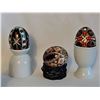 Image 1 : Three Hand-Painted Ukrainian Pysanky Eggs