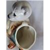 Image 5 : 1950s Ceramic Animal Planters Bear and Deer Motifs