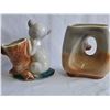 Image 6 : 1950s Ceramic Animal Planters Bear and Deer Motifs