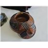 Image 4 : Lot: Bear Sculptures, Bull Horns Mount, Wooden Dish