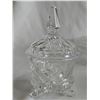 Image 2 : 4 Pressed Glass Covered Dishes Flashed Glass Swan Powder Box Jeanette Glass Co