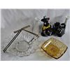 Image 5 : Lot: Vintage Pressed Glass Bowls, Poodle Decanter Set, and Milk Glass Vases