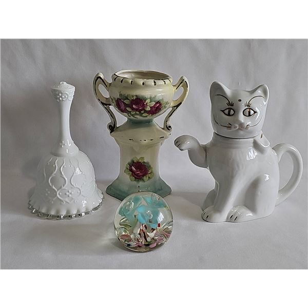 Meow these are Decorative Collectibles! | Bell, Cat Jug, Vase, and Paperweight