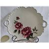 Image 4 : Lot: Porcelain Tray, Pink Glass Creamer, Decoratives Blown Glass Floral Ashtray
