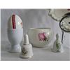 Image 6 : Lot: Porcelain Tray, Pink Glass Creamer, Decoratives Blown Glass Floral Ashtray