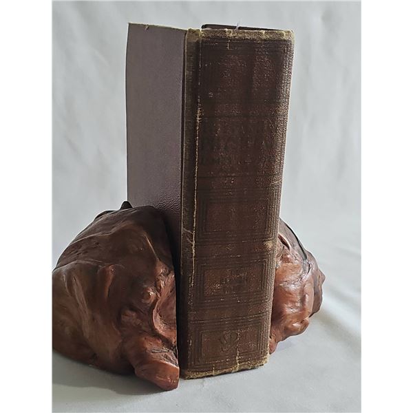 The Family Physician Book (1909) with Wood Bookends