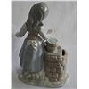 Image 4 : Porcelain Girl at Well Bank,  1940s Child's Green Creamer and Sugar Bowl, Bear Figurine
