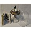 Image 5 : Bird Display Dome with Ceramic Chickadee and Golden Guide Book