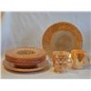 Image 1 : Iridescent Fire King Anchor Hocking Glass Dinnerware, Including Bowls and Plates by Crisa