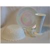 Image 1 : White Milk Glass Decorative Collection – 4 Pieces