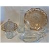 Image 1 : Pressed Glass Serving and Tableware Lot