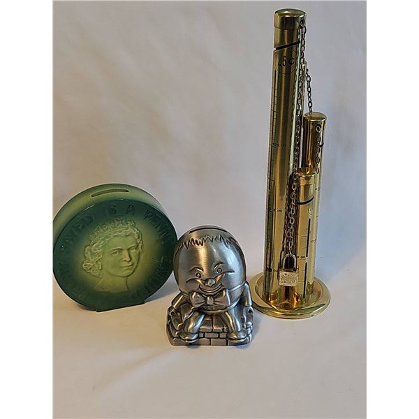 Three Decorative Coin Banks Including Shifford Pottery