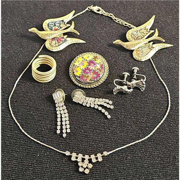 Vintage Costume Jewellery Lot, Including Western Germany Scarf Tie
