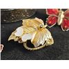 Image 3 : 3 Butterfly Brooches and Enamel Trinket Box and Gold Tone Scarf Tie