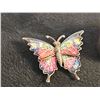 Image 7 : 3 Butterfly Brooches and Enamel Trinket Box and Gold Tone Scarf Tie