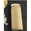 Image 3 : Lot: Taylor's Perfume Bottle, Brass Lighter, Two Vintage Brooches.