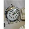 Image 5 : MANTIQUE Lot: Model Car, Clock, Cigarette Tin, Salt & Pepper, Plate