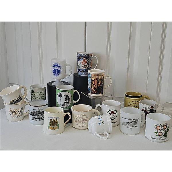 17 Assorted Commemorative and Souvenir Mugs