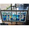 Image 3 : Large Framed Stained Glass Sailboat Scene Panel