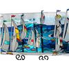 Image 8 : Large Framed Stained Glass Sailboat Scene Panel