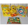 Image 1 : Sesame Street Toy Lot: Plush, Puzzle, Book Holder, Mattel See 'n Say