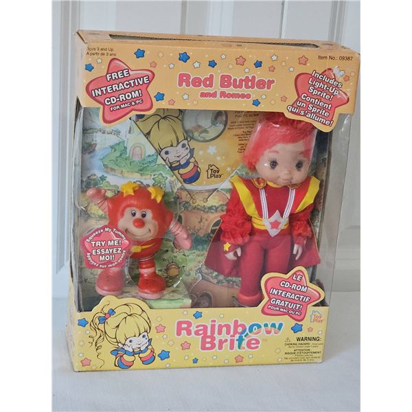 Vintage Rainbow Brite Red Butler and Romeo Toy Set With CD-ROM 2003