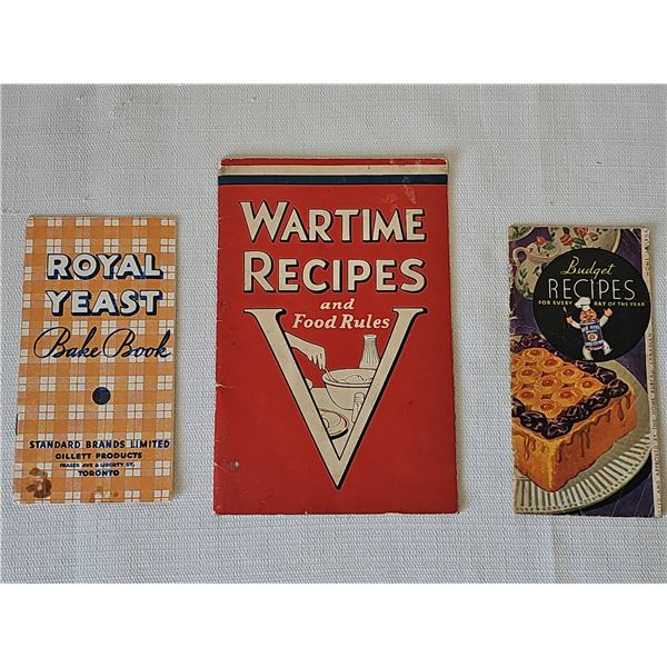 1940s Wartime Cook book lot