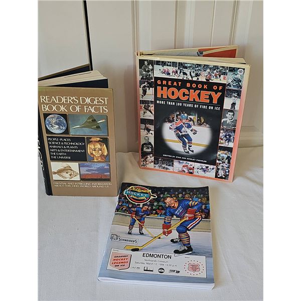Great Book of Hockey, Oldtimers Hockey Challenge Program, and Reader's Digest Book of Facts