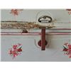 Image 4 : 1940s white metal bread box with pie keep and recipe pamphlet