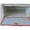 Image 6 : 1940s white metal bread box with pie keep and recipe pamphlet